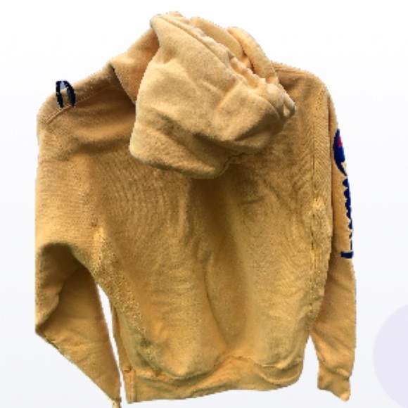Champion Mustard Hoodie size small medium - Picture 3 of 13